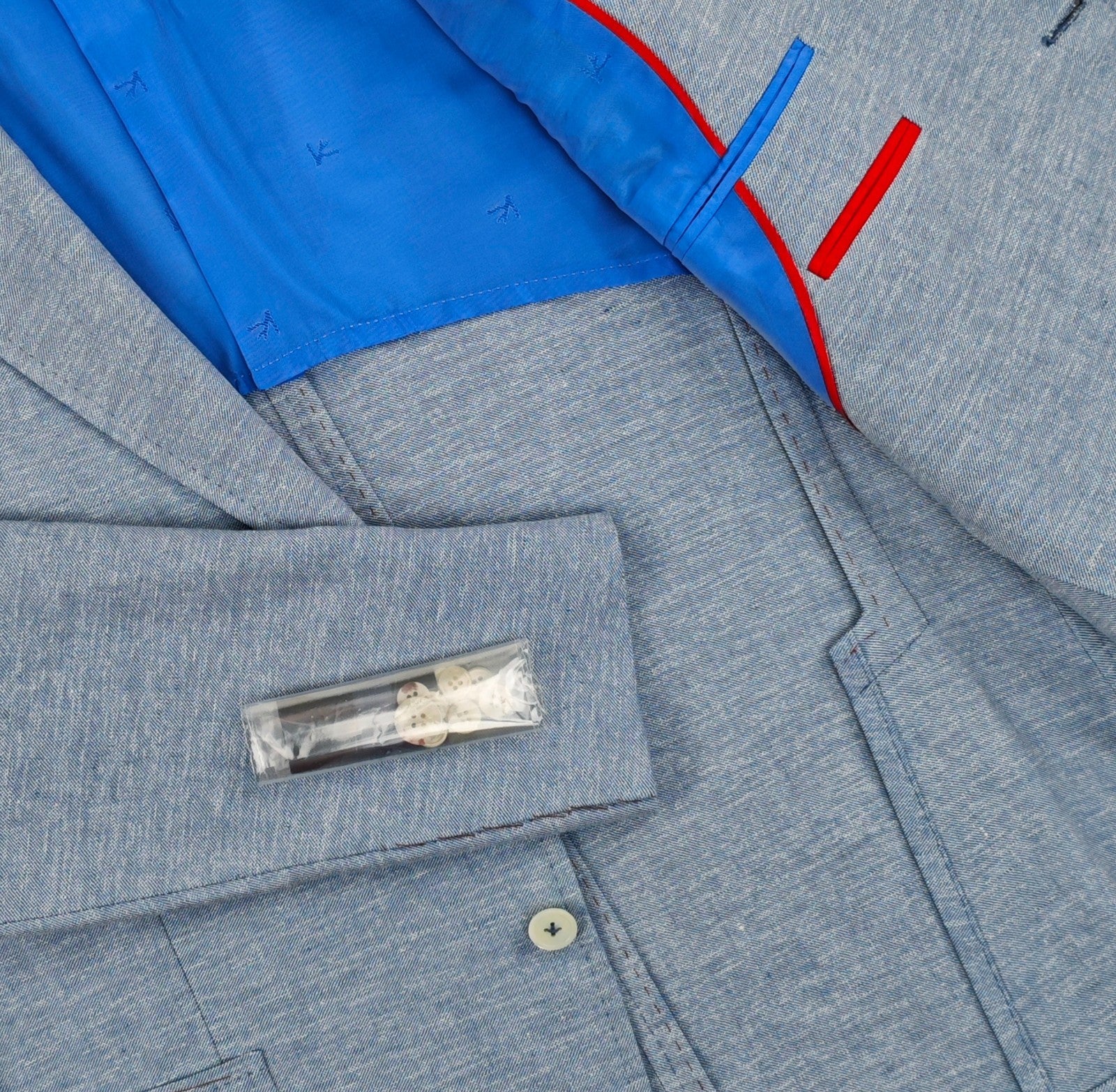 $5400 ISAIA NAPOLI Sky Blue Jacket Sport Coat Cashmere Silk Linen 44 US 54 EU 8R