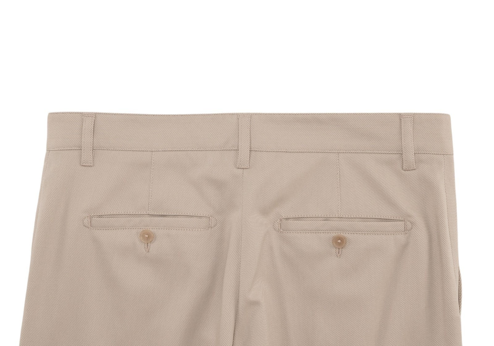 1450$ ISAIA Tapered Dress Pant Wool Cotton Gabardine Light Beige 32 US / 48 EU R
