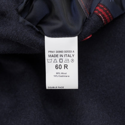 7250$ ISAIA APOLI Blue Navy Peacoat Coat Wool - Cashmere 50 US / 60 EU R