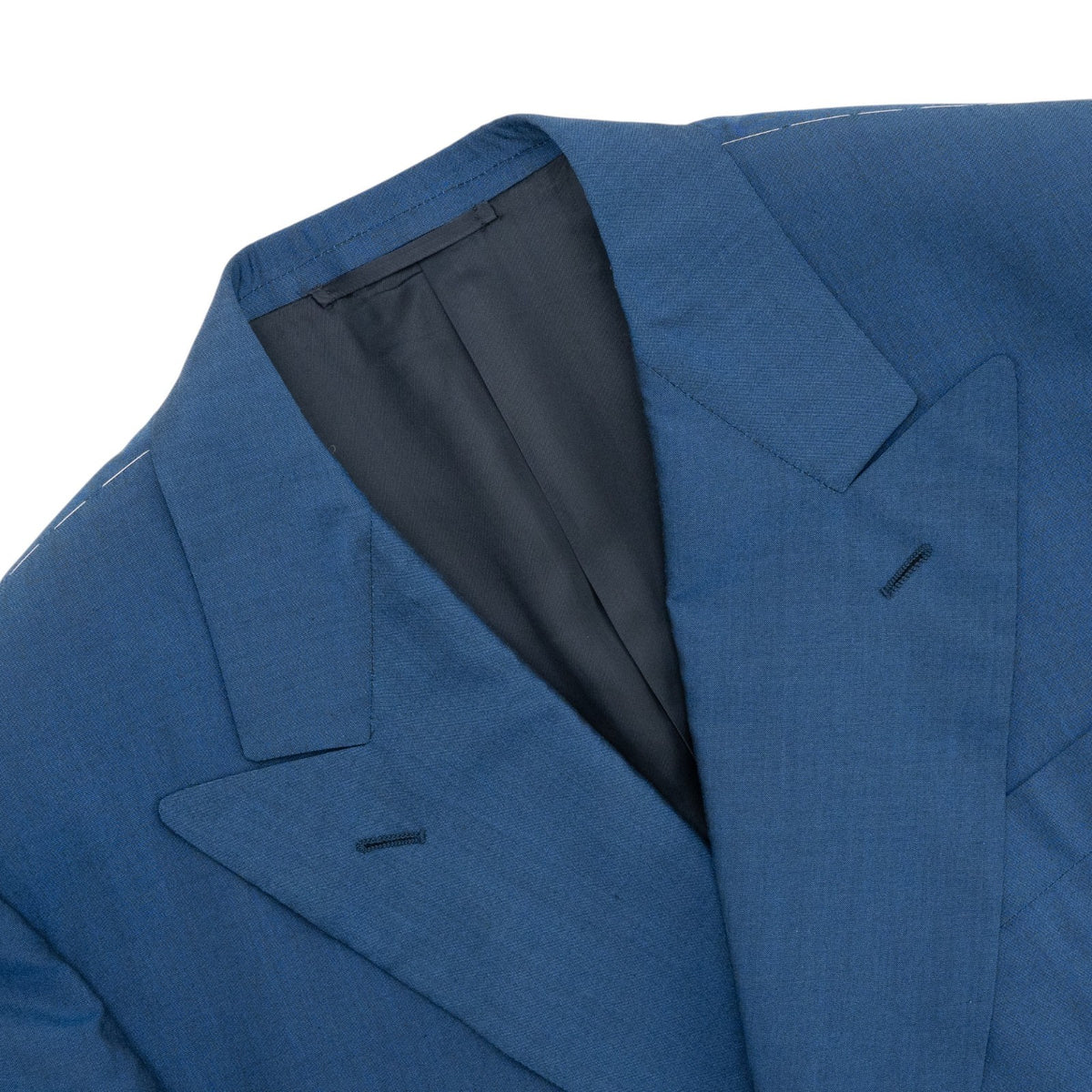 2100$ RAFFAELE CARUSO Blue Double Breasted Sport Coat 100% Silk Mill 40 US 50 IT