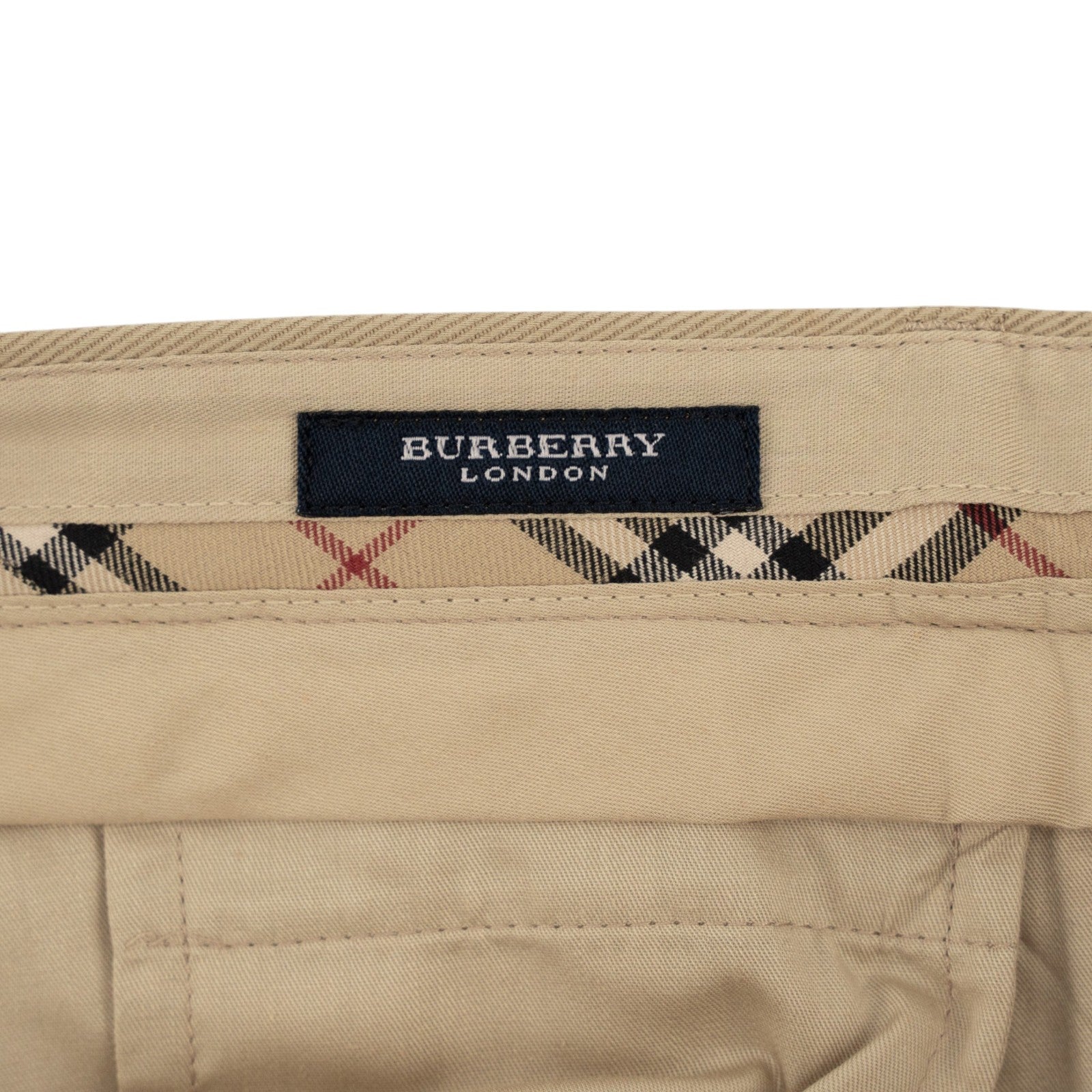 700$ BURBERRY LONDON Beige Chino Cotton Trouser Pant Regular Fit 42 US / 58 EU