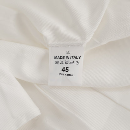 780$ ISAIA "Mix" Dress Shirt French Cuffs White Oxford Cotton 18 - 45