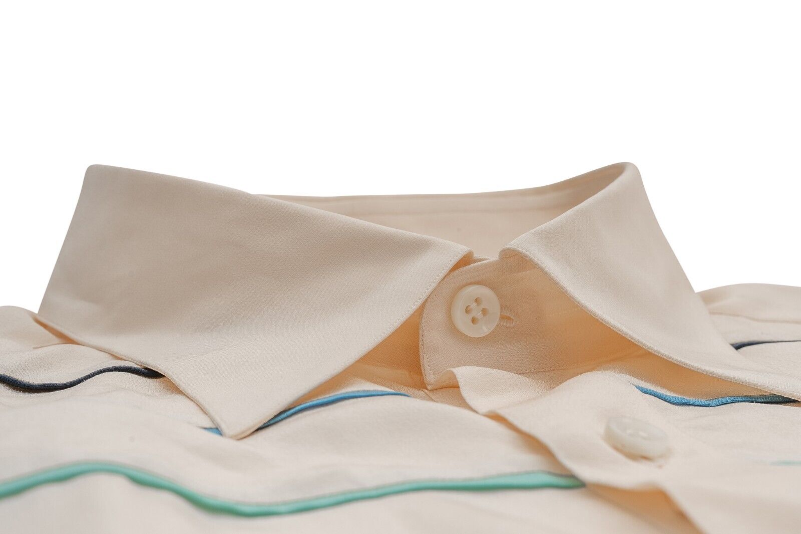 1400$ MAROL BOLOGNA "90s Style" Sweater Shirt Ivory 100% COMO SILK 16 - 41