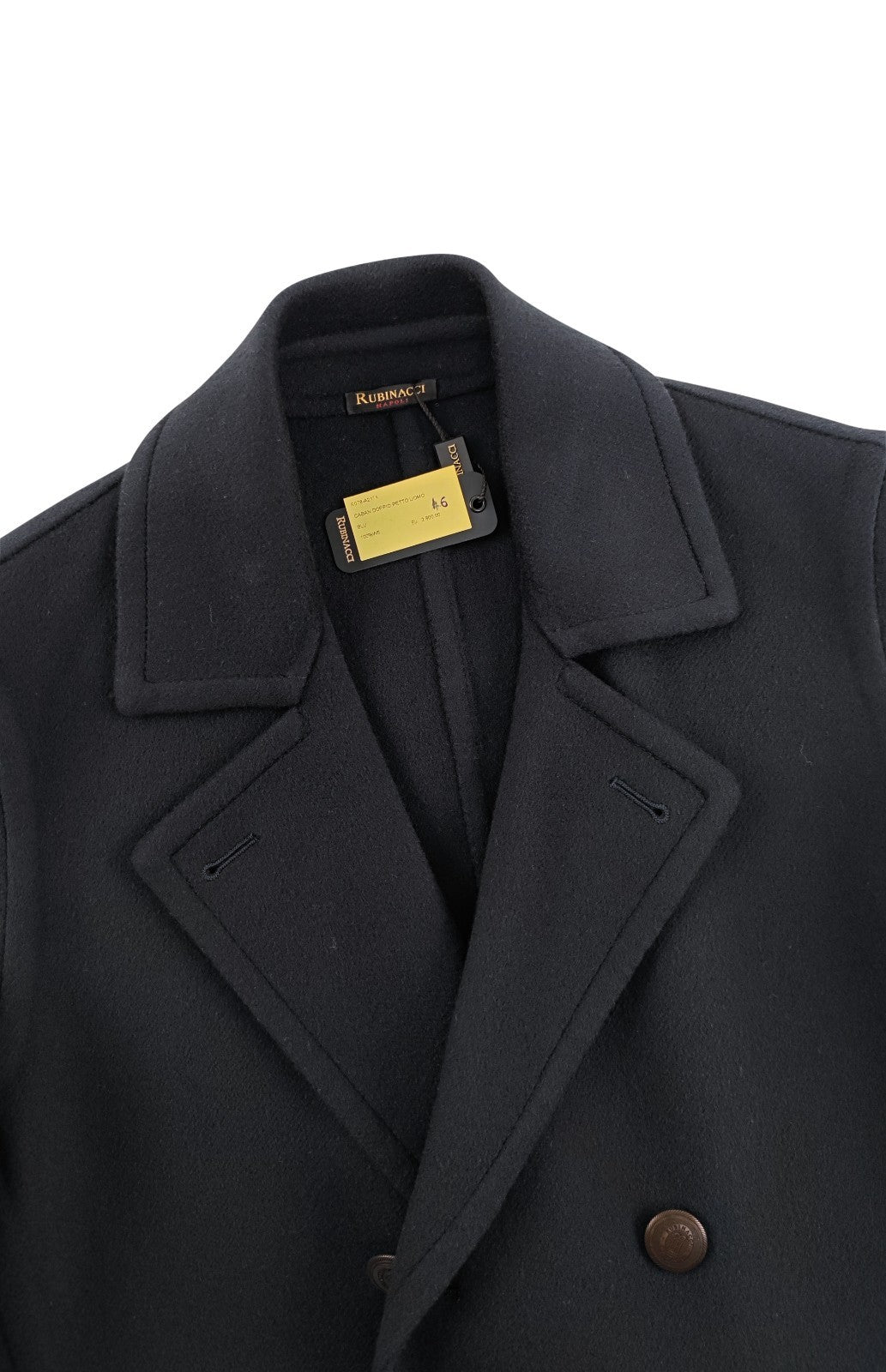 $3250 RUBINACCI NAPOLI Blue Caban Coat Jacket 100% Cashmere 36 US / 46 EU ( S )