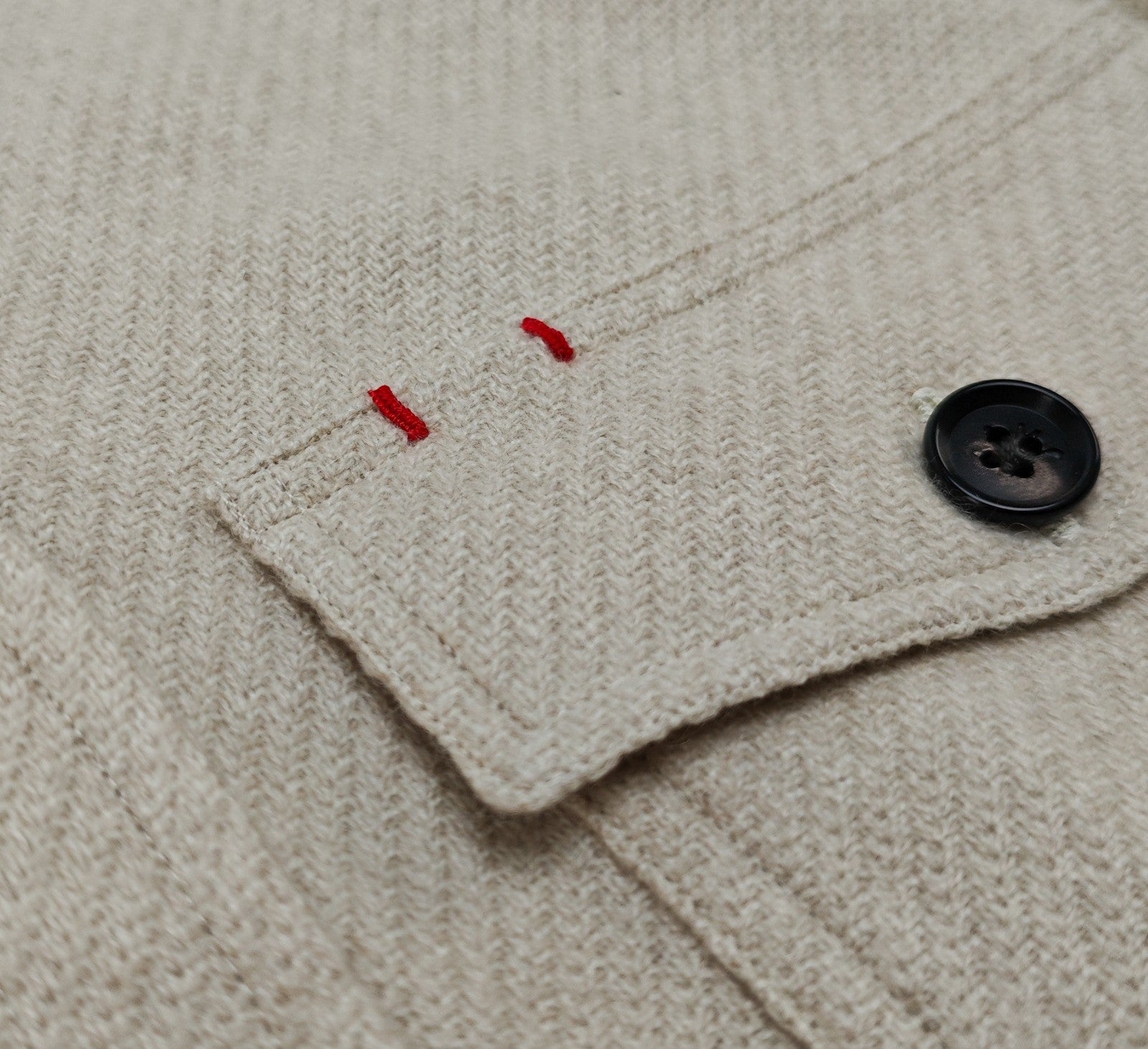 $3800 ISAIA NAPOLI Ivory Hand-Sewn Overshirt Jacket 100% Cashmere
