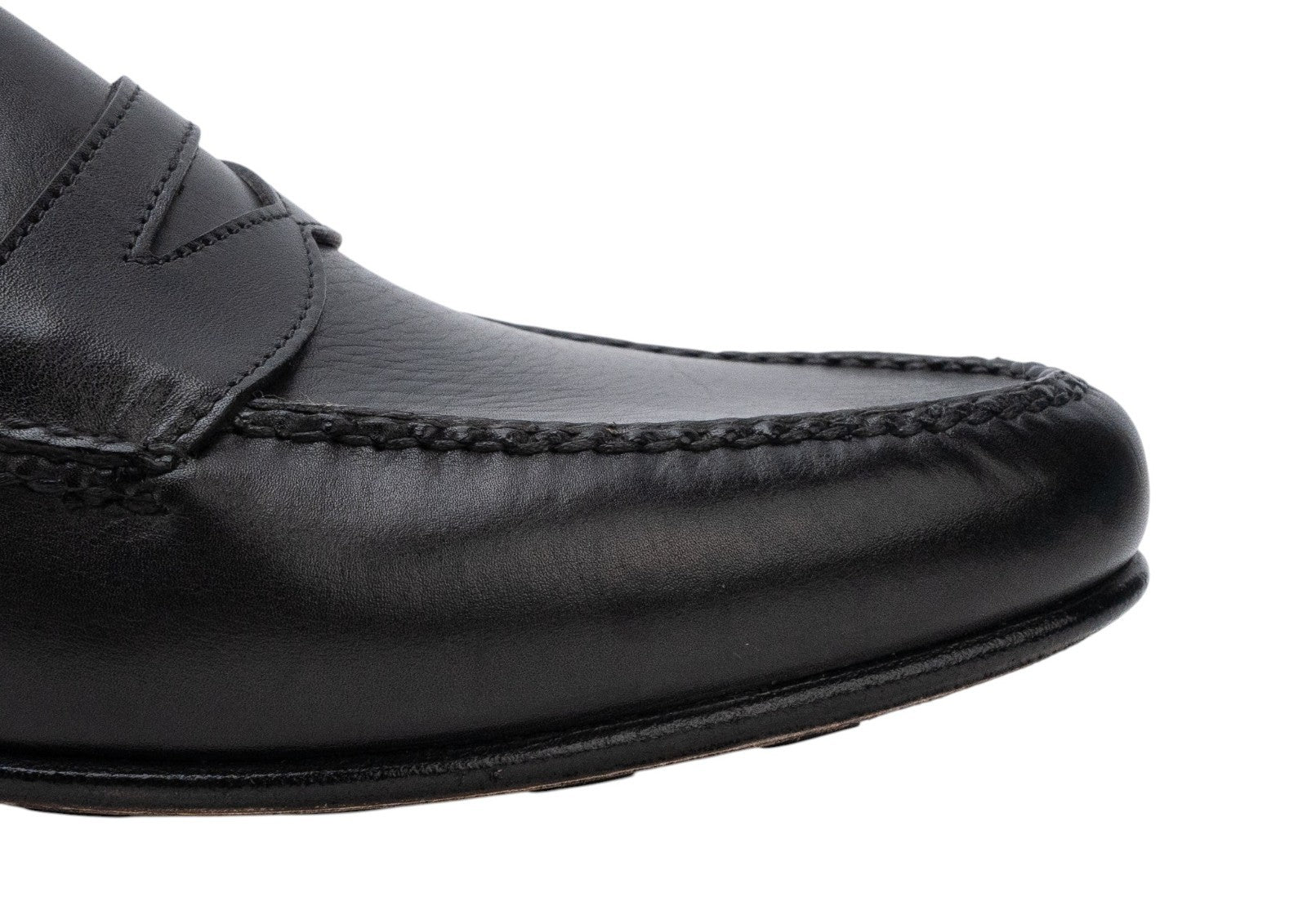 1655$ Luxury EDWARD GREEN Leather Penny Loafer Shoes Handmade Blue Navy