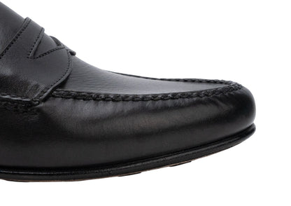1655$ Luxury EDWARD GREEN Leather Penny Loafer Shoes Handmade Blue Navy