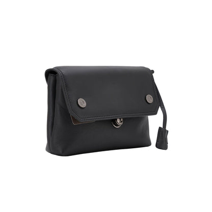 $390 Testoni Bologna Black Easy Calf Hand Clutch Bag Padlock with Keys