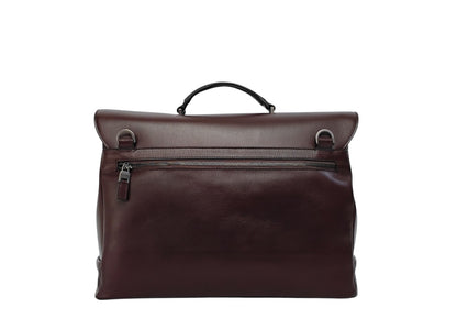 1240$ PINEIDER FIRENZE "Metro Smooth" Calf Briefcase Work Doctor Bag Burgundy