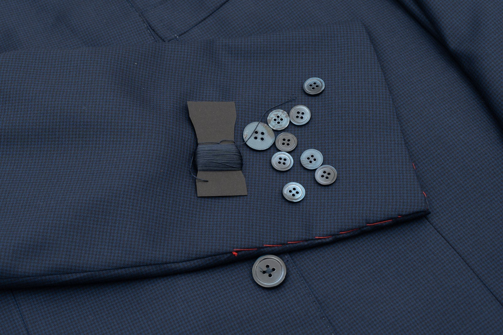 $5600 ISAIA NAPOLI Blue Hand-Sewn Micro Checks Suit Fine Wool 46 US / 56 EU  7R