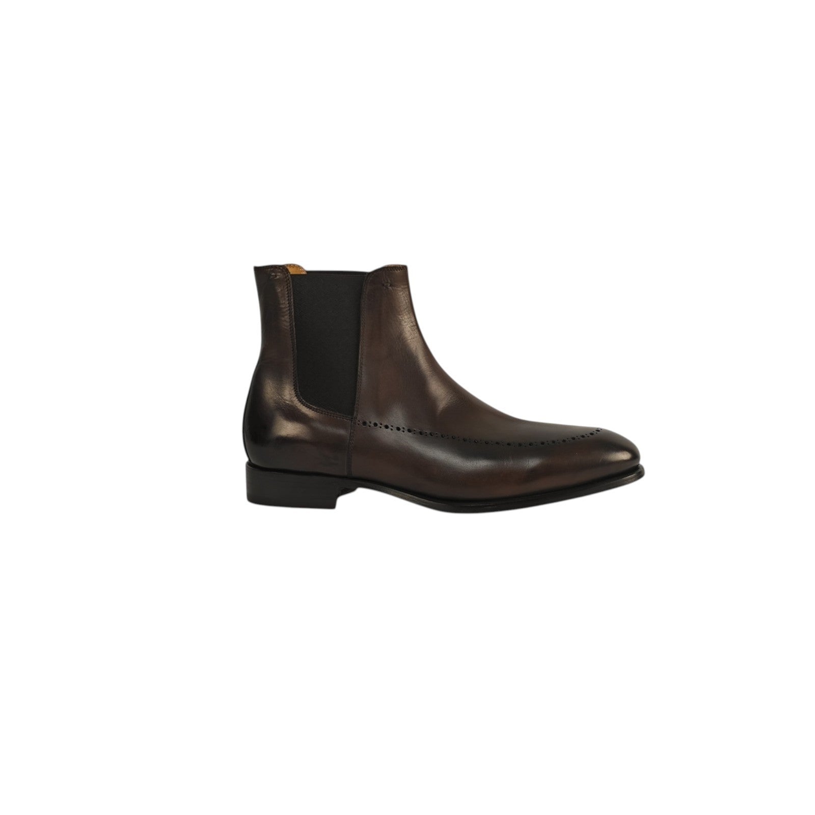 1450$ TESTONI "Positano" Brown Chelsea Boot Shoes Antiqued Calf 8 UK 9 US  42 IT