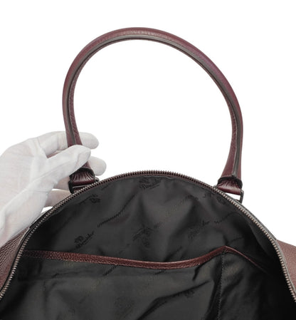 1950$ PINEIDER FIRENZE Burgundy Grain Calf Shoulder Travel Duffle Bag XL