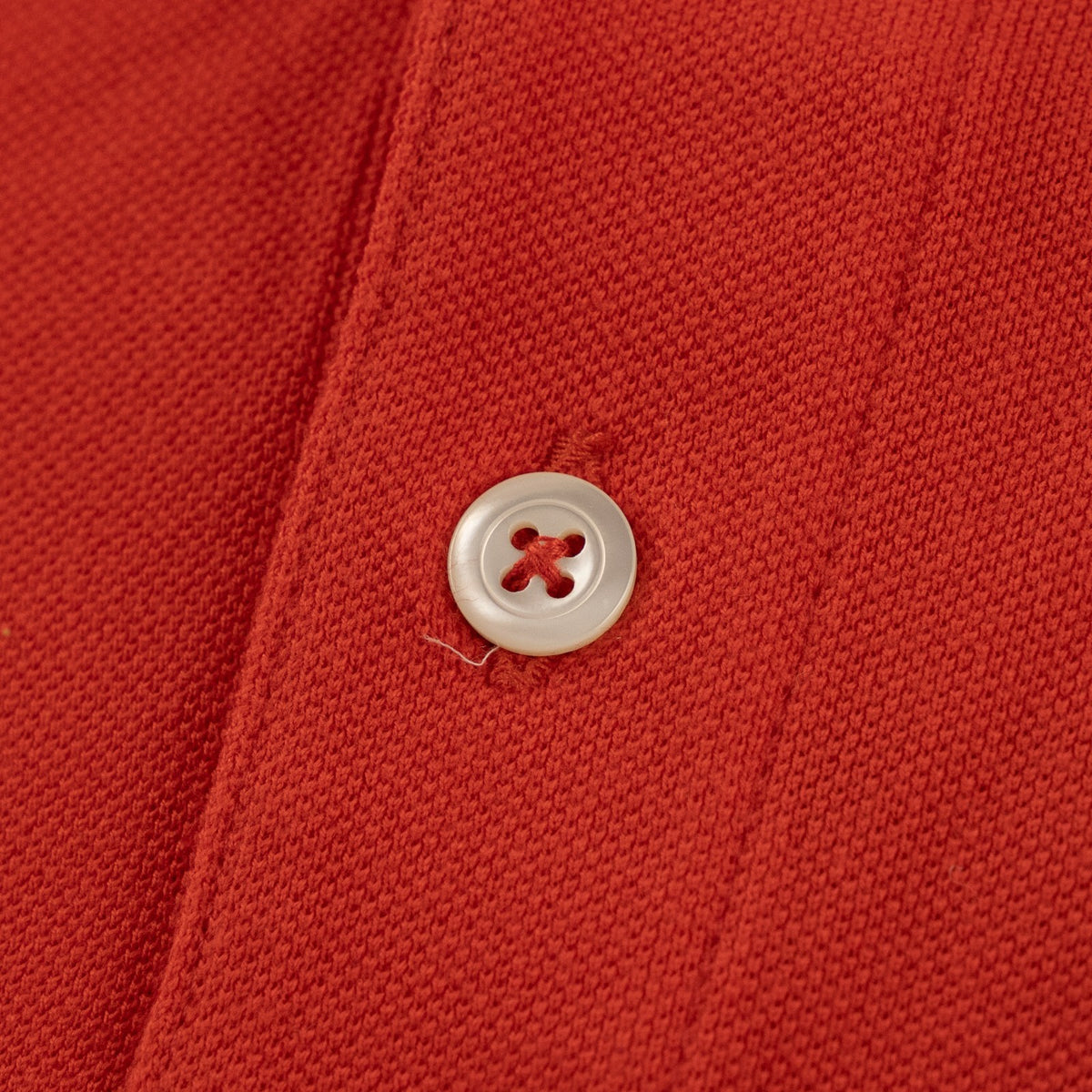 400$ FEDELI Red Polo Cotton Pique Pocket 38 US / 48 IT