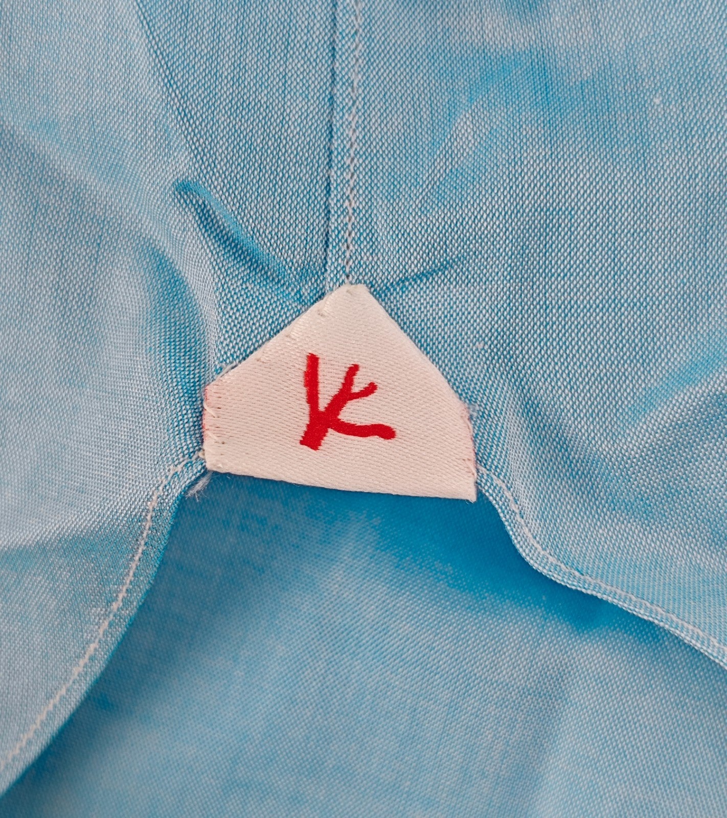 780$ ISAIA "Mix" Dress Shirt Blue Solid Lightwheight Cotton 15.5 - 39