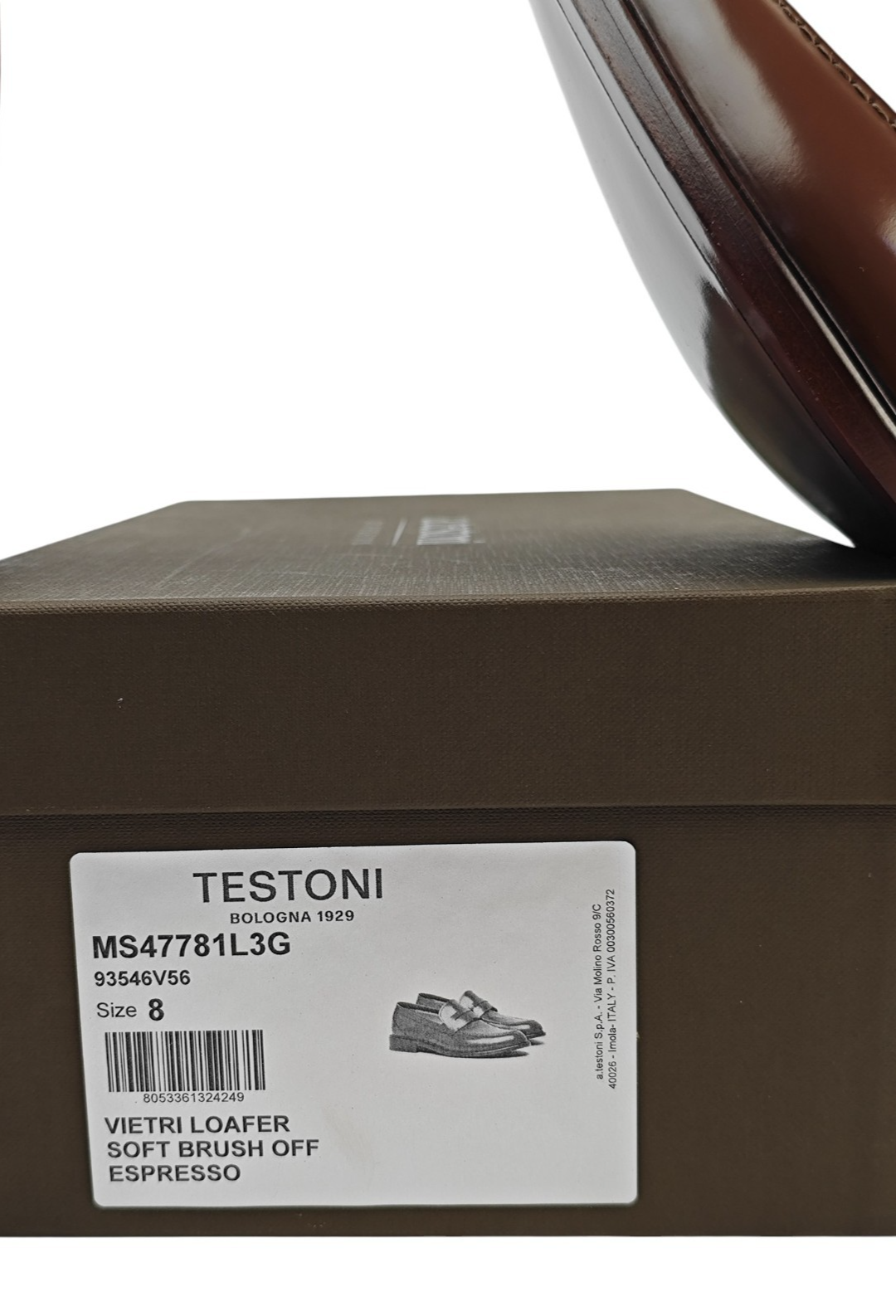 1200$ TESTONI "Vietri" Loafer Shoes Brush Off Calf Espresso 8 UK / 9 US / 42 IT