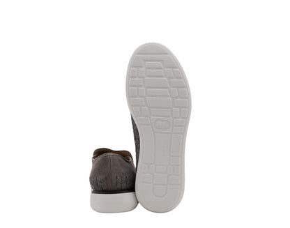 1050$ GIORGIO ARMANI Sneaker Shoes Slip-On Gray Woven Suede 6 UK / 7 US / 40 IT