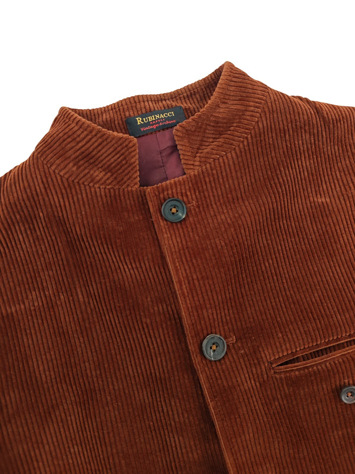 $1960 RUBINACCI NAPOLI "Stefano" Brown Guru Sahariana Jacket Corduroy Cotton