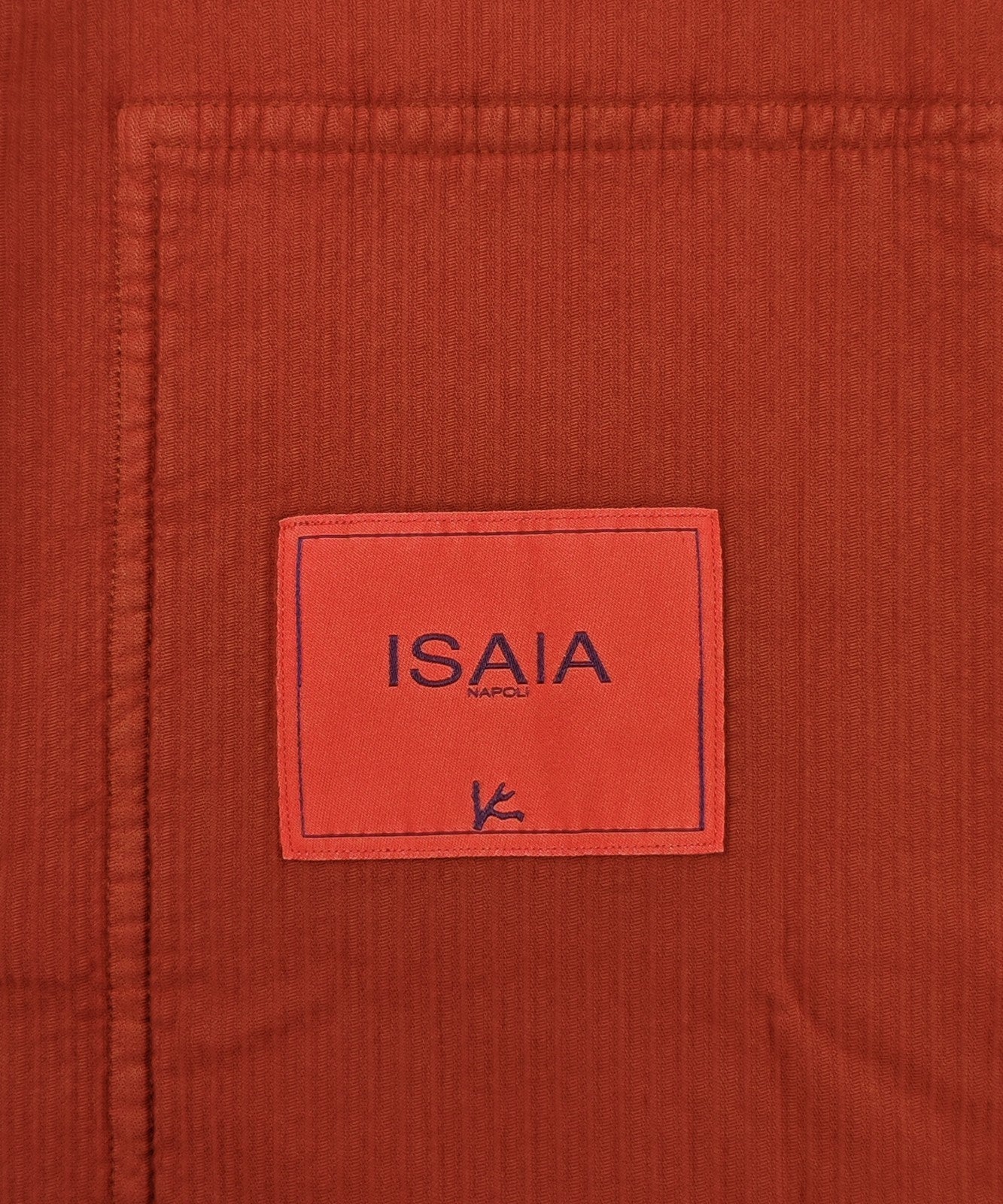 $1250 ISAIA NAPOLI "Comfort" Rust Hand-Sewn Overshirt Jacket Cordoroy Cotton