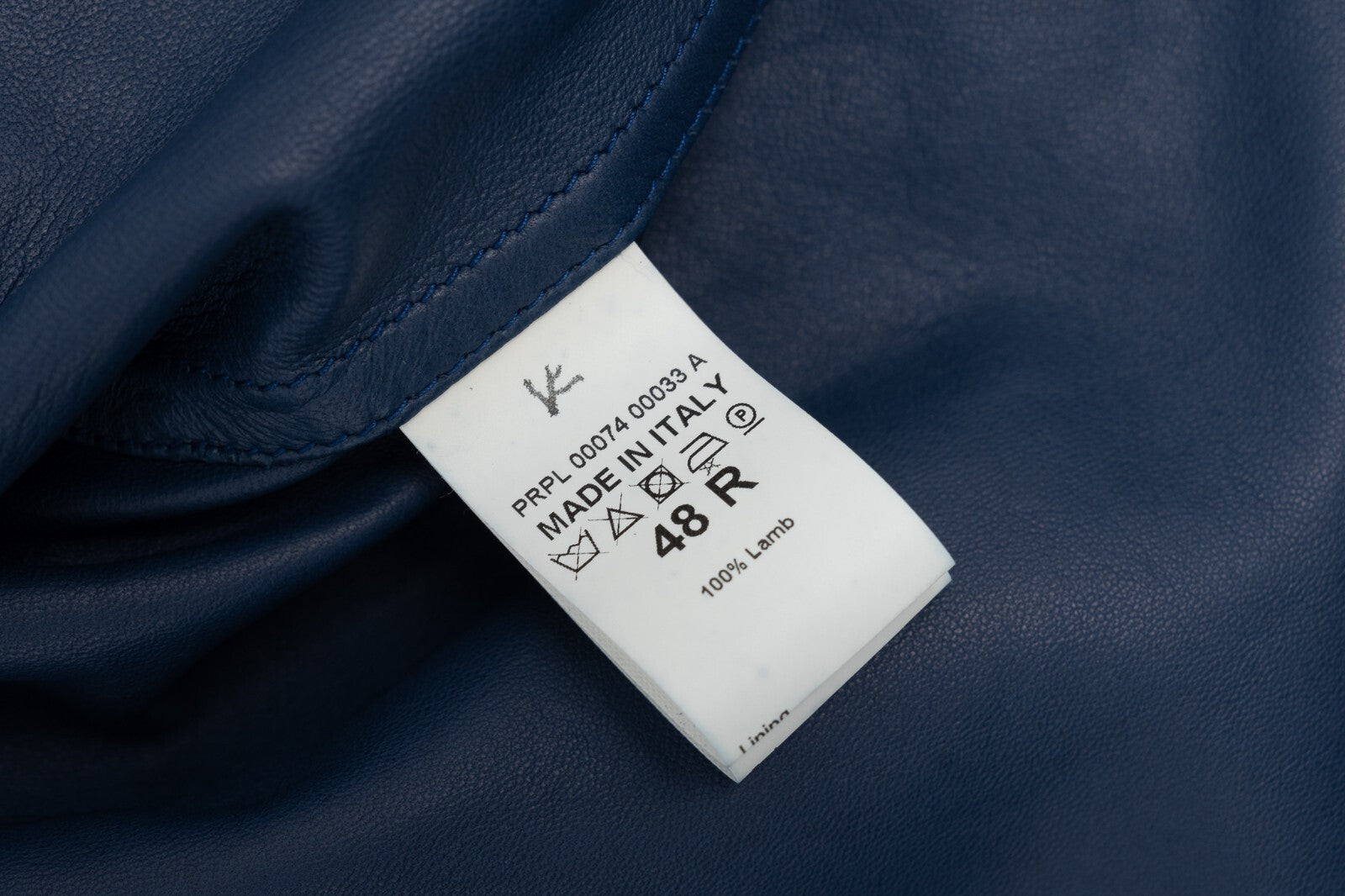 5200$ ISAIA NAPOLI "Portofino" Royal Blue Jacket Lambskin Leather 38 US / 48 EU