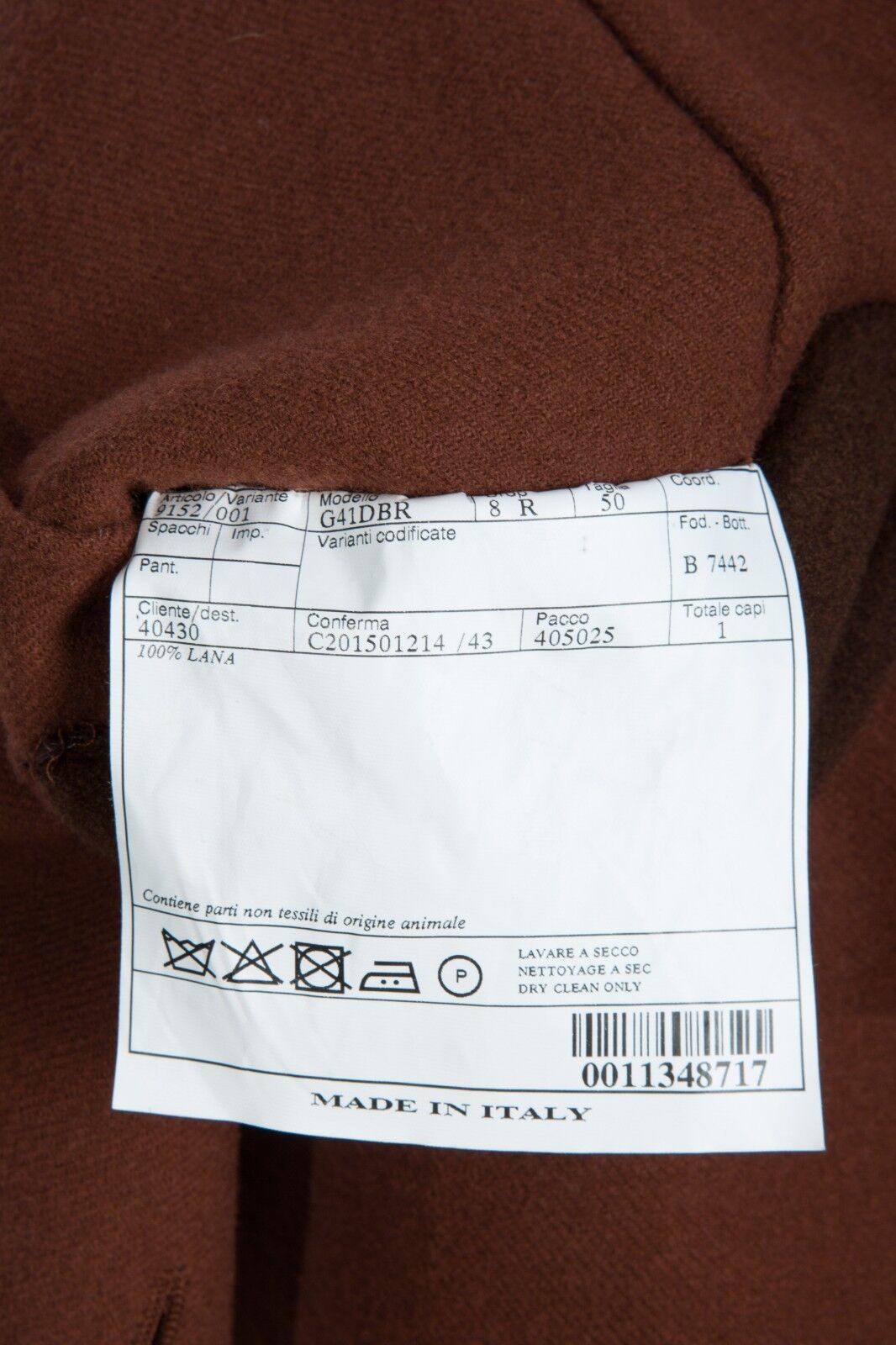 $2245 BELVEST Brown / Rust Flannel Wool REVERSIBLE Jacket 40 US / 50 EU Drop 8R