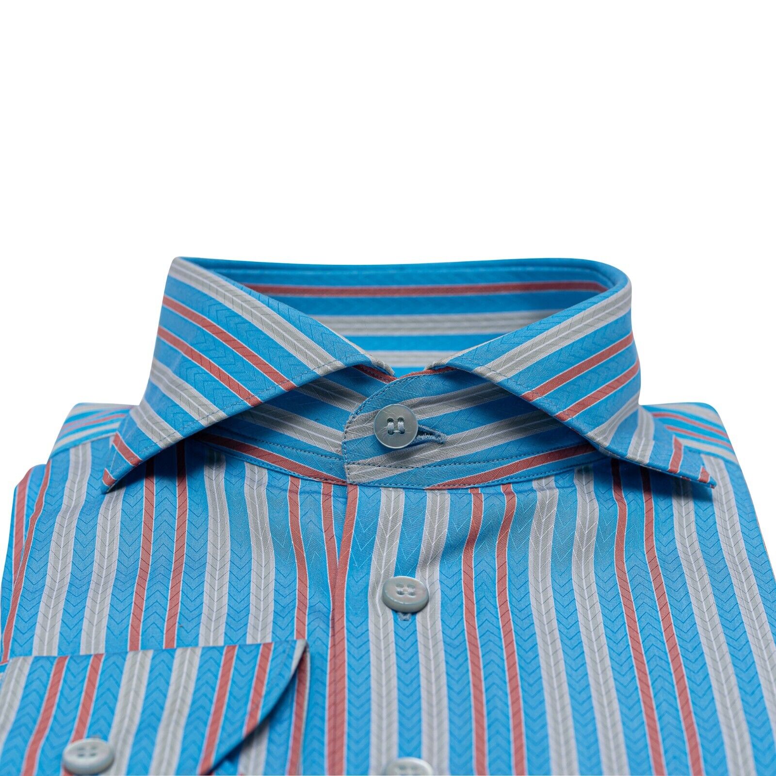 690$ LUXURY GERLIN Shirt Striped Jacquard ALUMO Cotton 16 - 41 2U ZILLI