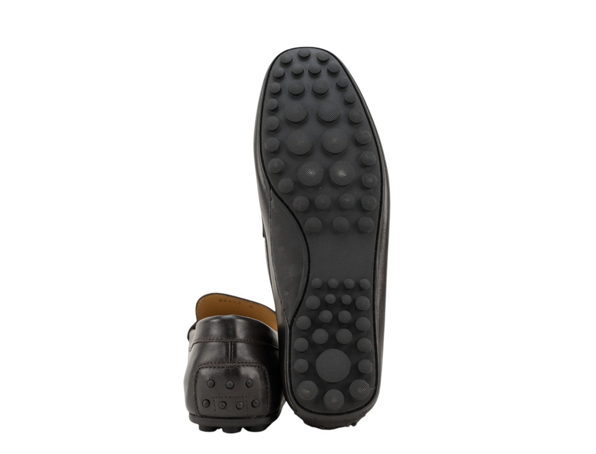 1200$ TESTONI "Portocervo" Driver Loafer Shoes Calf Cigar  8 UK / 9 US / 42 IT