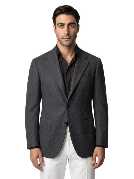 2750$ SARTORIO KITON Gray Handmade Jacket Sport Coat 100% Cashmere