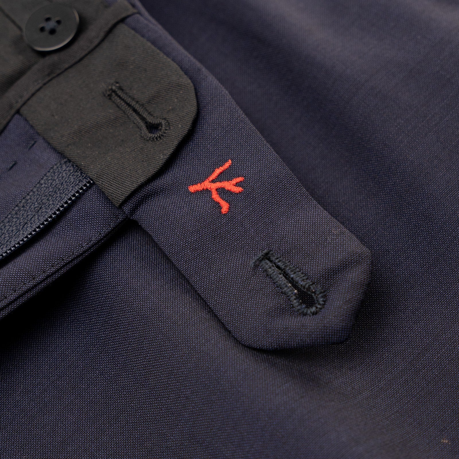 1550$ ISAIA Tapered Dress Pant Fine Wool Mohair Blue Indigo 32 US / 48 EU 7R
