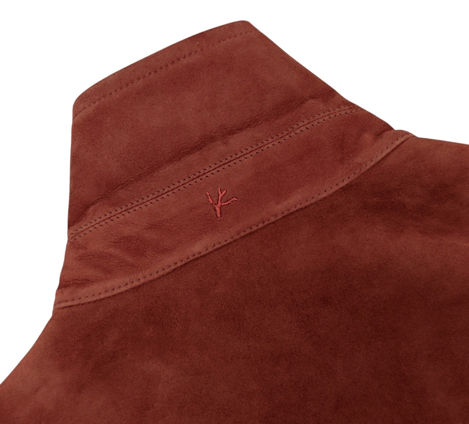 $5950 ISAIA NAPOLI Rust Jacket Suede Lambskin Leather 36 US / 46 EU