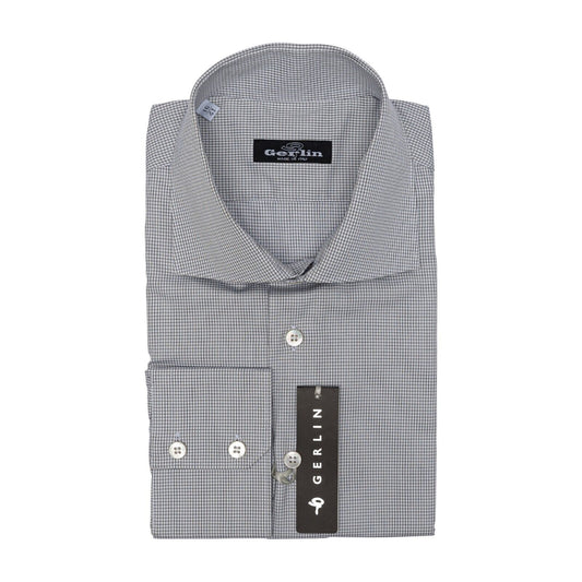690$ LUXURY GERLIN Shirt Gray SUPRALUX ALUMO Cotton 16 - 41  1S BIJAN