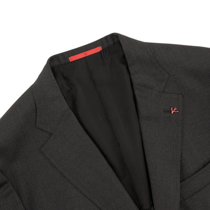 $6550 ISAIA NAPOLI "Capri" Charcoal Gray Suit Hand-Sewn Wool Micro Grisaglia