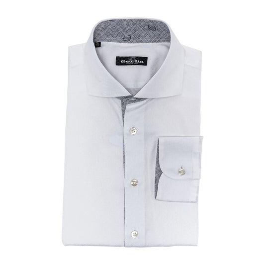 690$ LUXURY GERLIN Shirt White ALUMO Jacquard Cotton 16 - 41 7G BIJAN