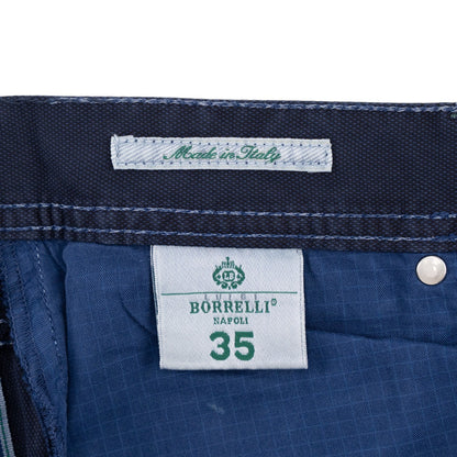 415$ LUIGI BORRELLI NAPOLI Blue Navy Denim Jeans Pant Cotton 35 US / 51  EU