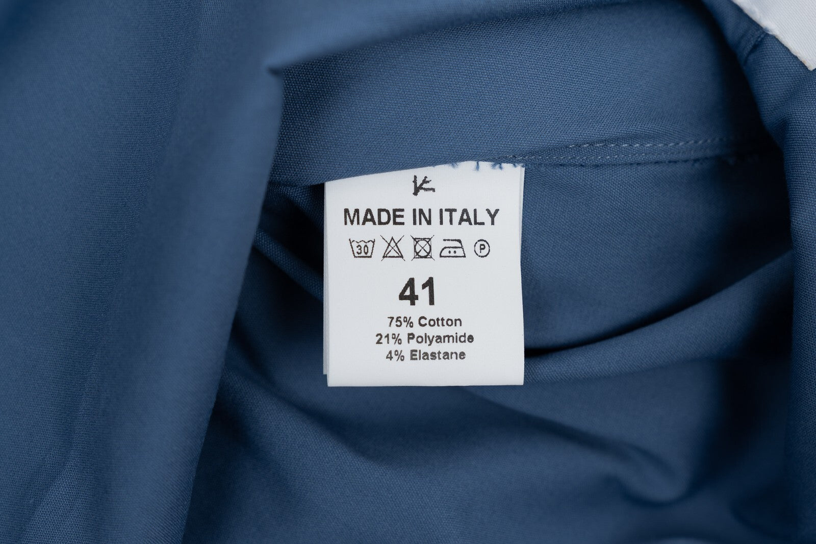 650$ ISAIA "Comfort Project" Petroleum Blue Hand-Sewn Dress Shirt Stretch Cotton