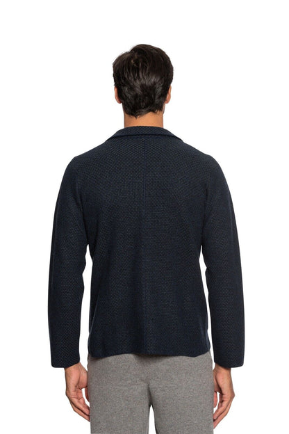 $1650 FEDELI CASHMERE Cardigan Jacket Jacquard Knit 100% Cashmere 40 US / 50 EU