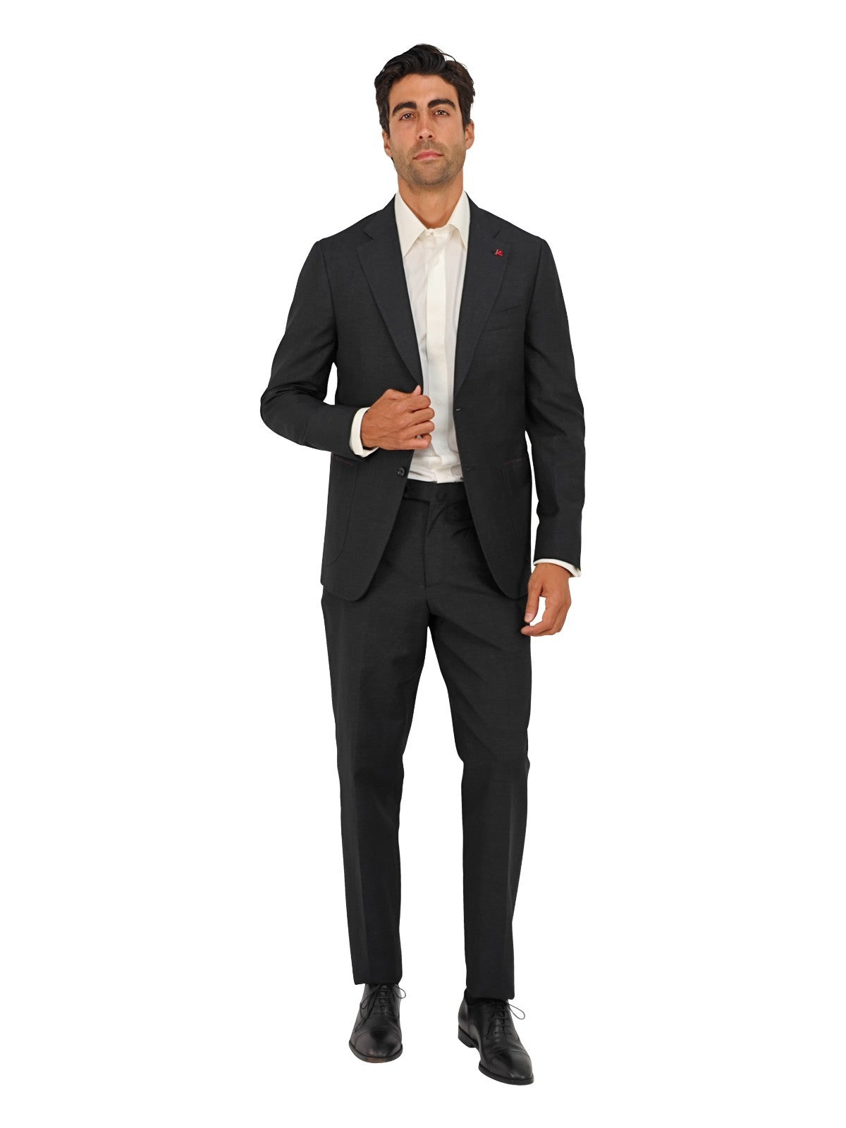 $6200 ISAIA NAPOLI Dark Gray Hand-Sewn Suit Wool Linen 40 US / 50 EU 7R