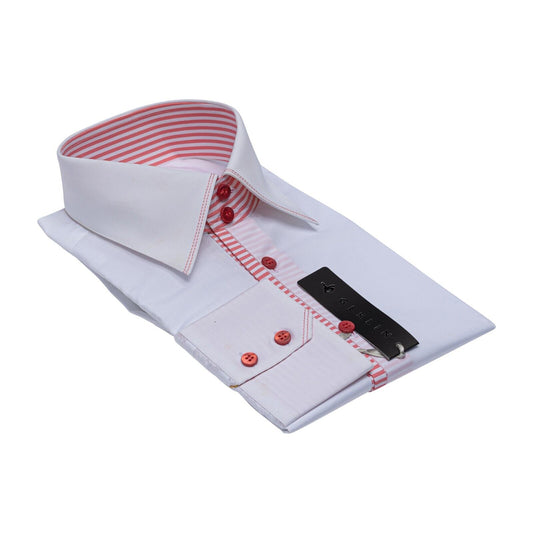 690$ LUXURY GERLIN Shirt Pont Collar Twill ALUMO Cotton 16 - 41 2M