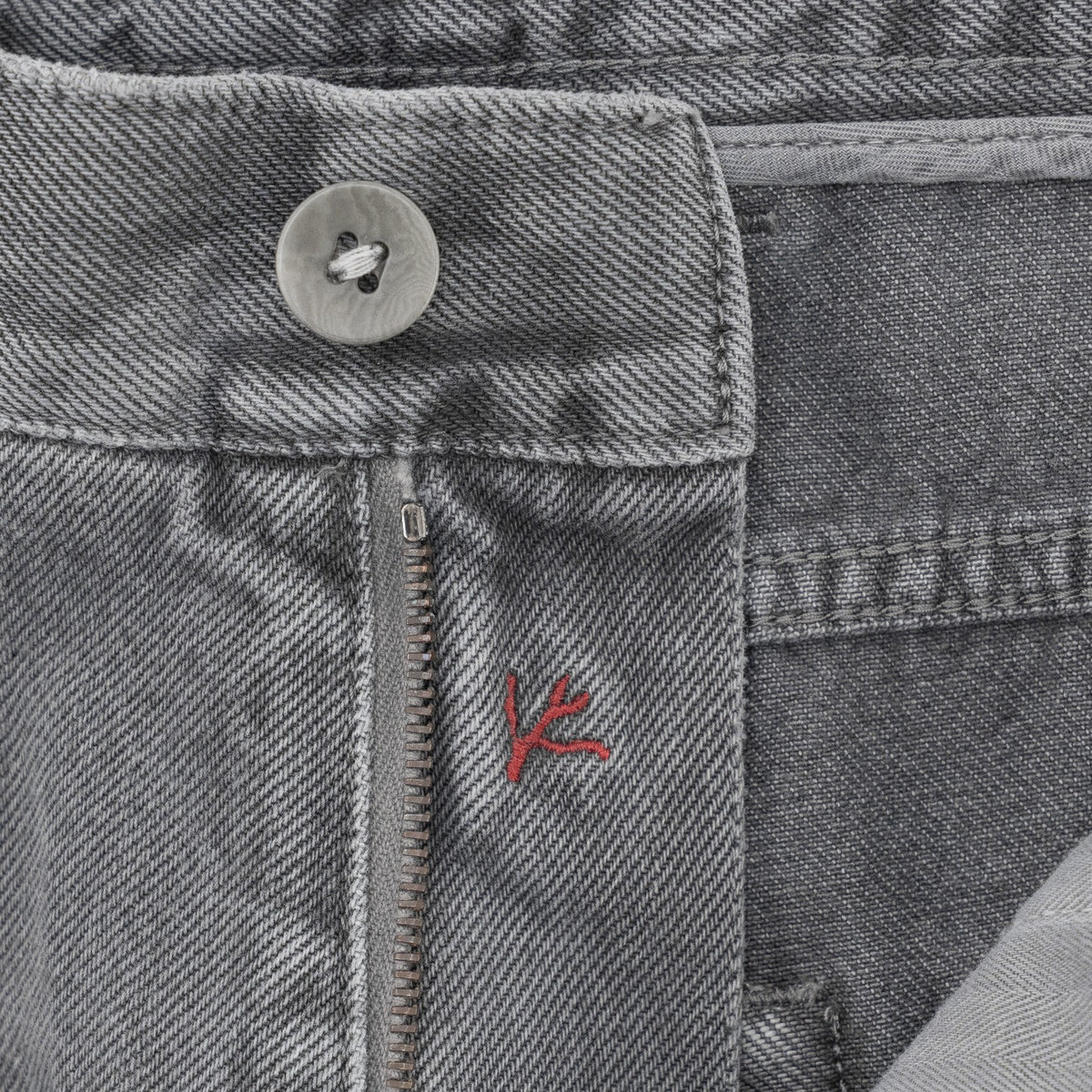 795$ ISAIA NAPOLI "Chiaia" Gray Denim Jeans 5 Pocket Pant Cotton 32 US / 48 EU