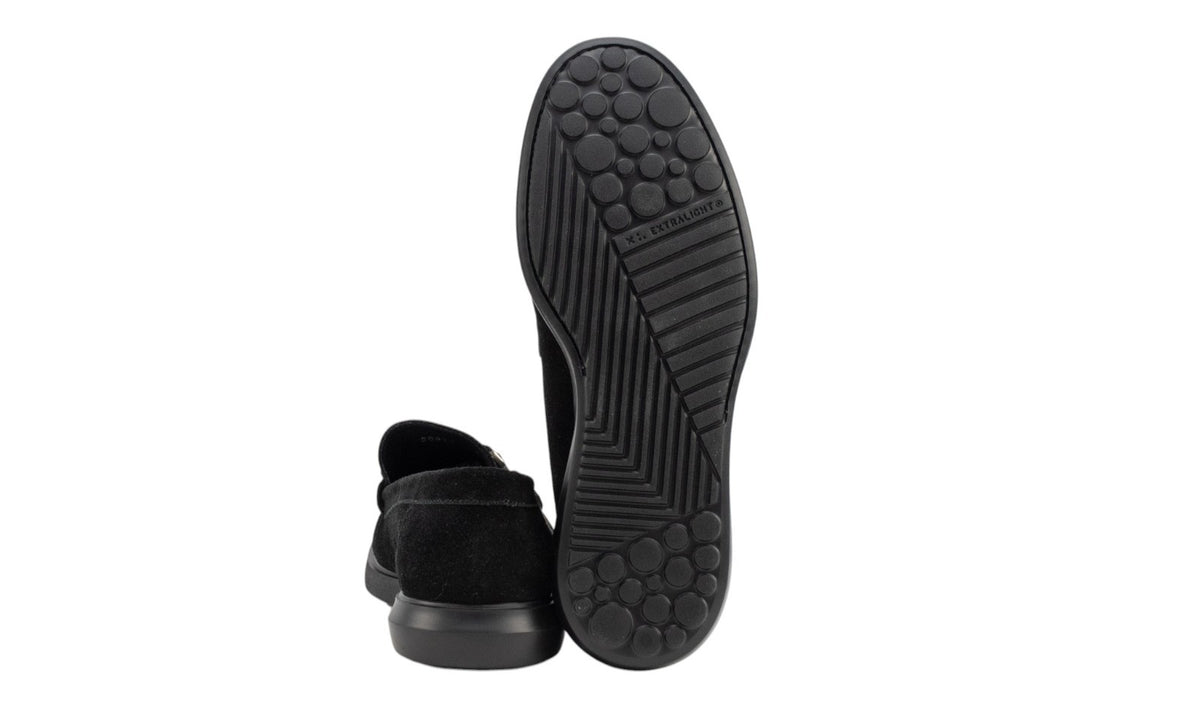 1100$ TESTONI Mocs Acc Casual Suede Calf + Metal Black 8 UK / 9 US / 42 IT
