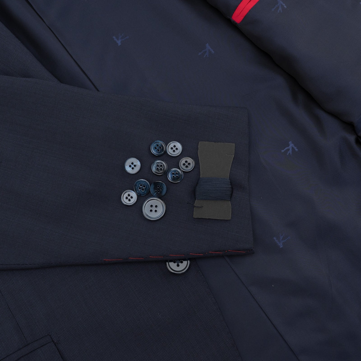 $6950 ISAIA "Amalfi" Blue Hand-Sewn Suit Fine Wool Textured 44 US / 54 EU 9R
