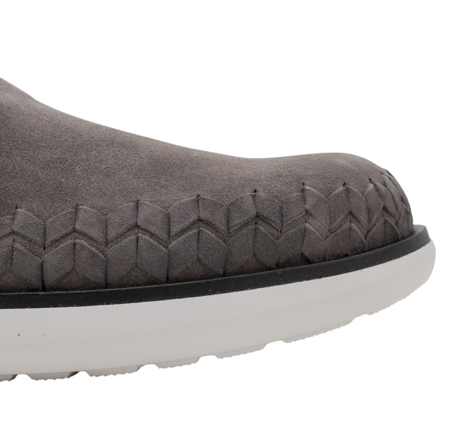 1050$ GIORGIO ARMANI Sneaker Shoes Slip-On Gray Woven Suede 6 UK / 7 US / 40 IT