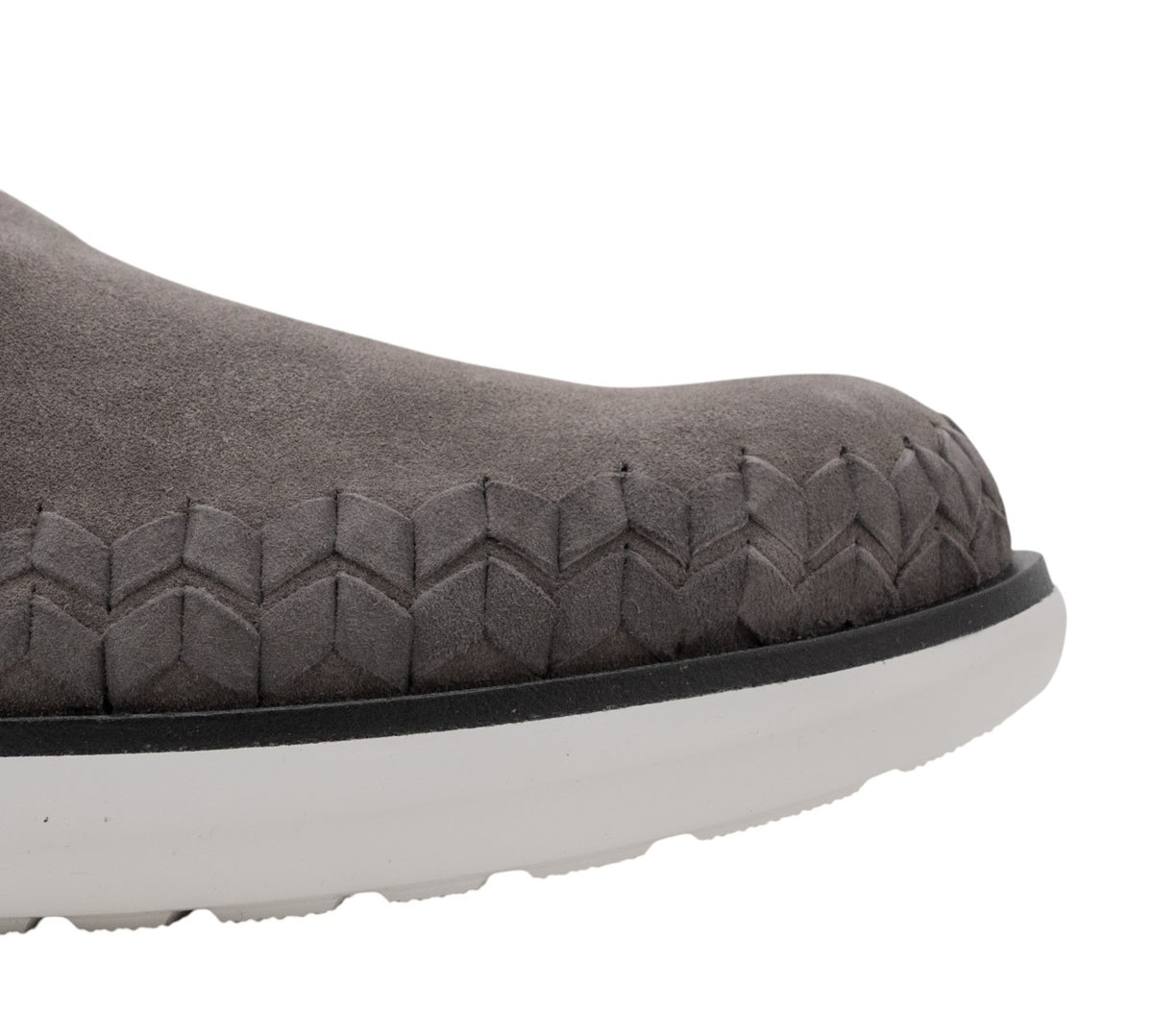 1050$ GIORGIO ARMANI Sneaker Shoes Slip-On Gray Woven Suede 6 UK / 7 US / 40 IT