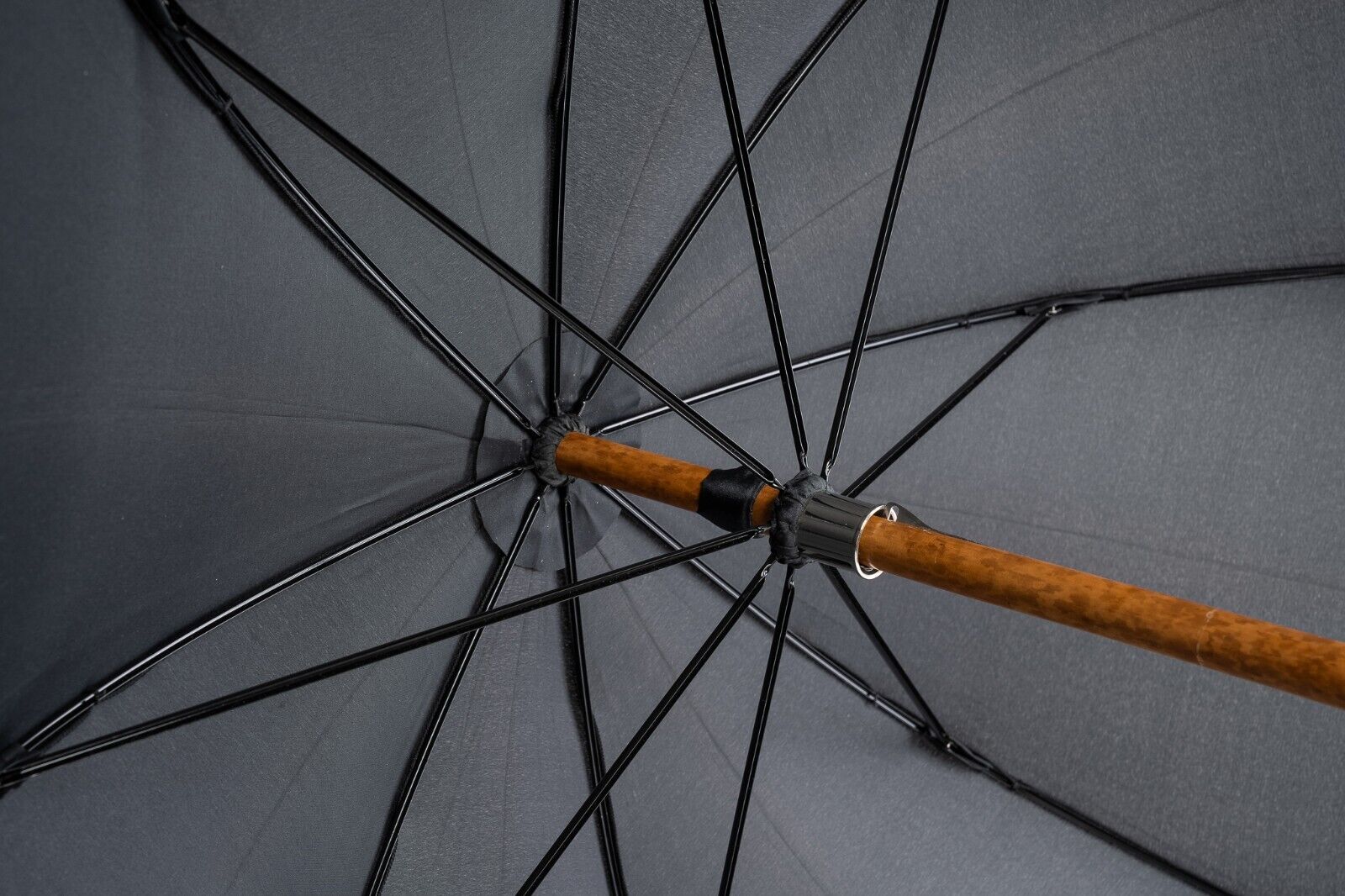 RARE!! MARIO TALARICO NAPOLI Umbrella Black Handmade Real "OSTRICH" Handle