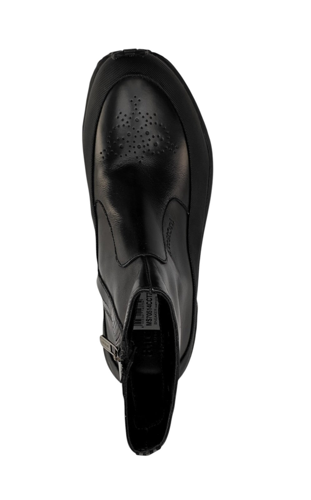 1200$ TESTONI Black Zip Sneaker Boot English Brushed Calf 8 UK / 9 US / 42 IT