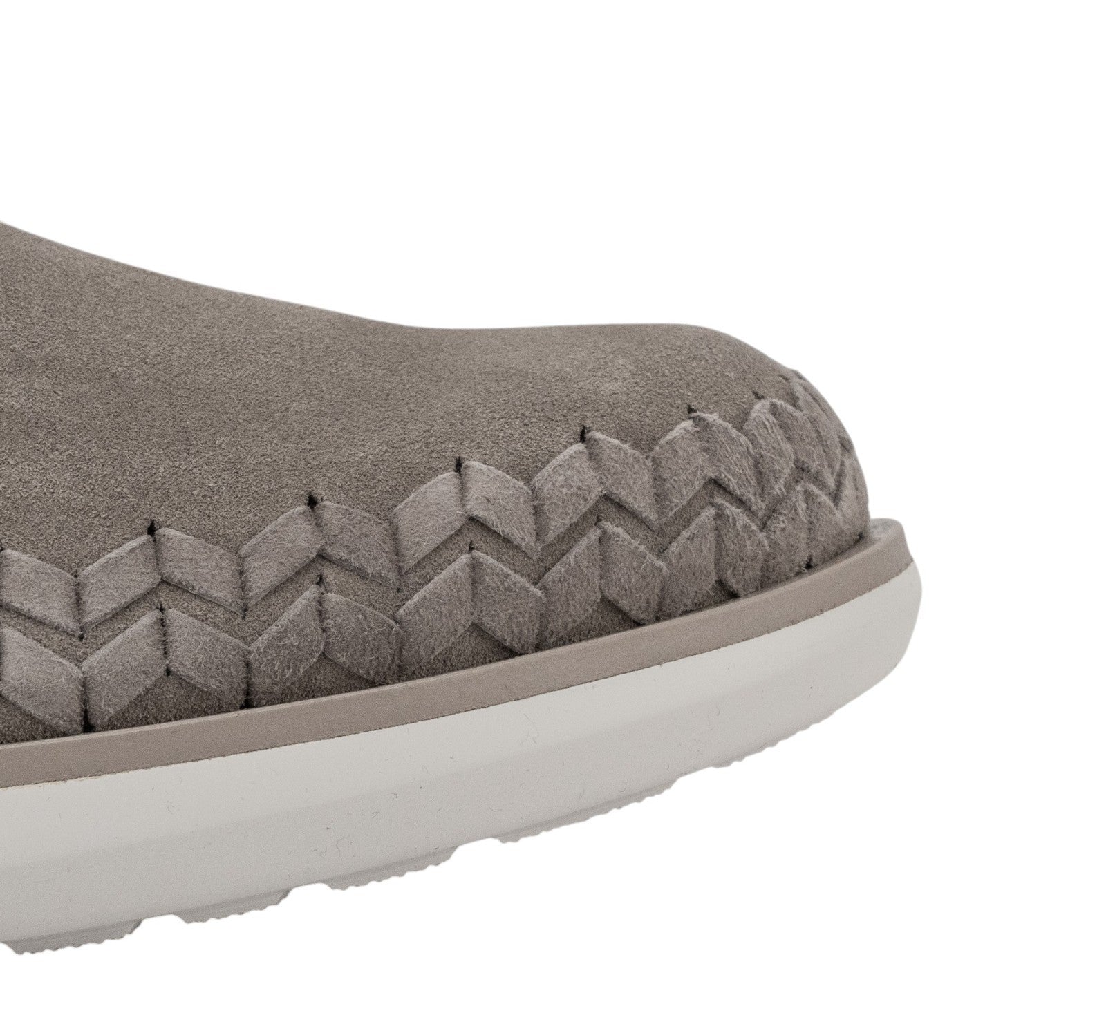1050$ GIORGIO ARMANI Sneaker Shoes Slip-On Taupe Woven Suede 6 UK / 7 US / 40 IT