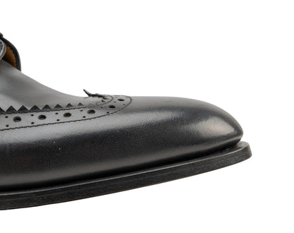 1450$ TESTONI Bolognese Construction Derby Shoes Calf Asphalt 12 UK 13 US  44 IT