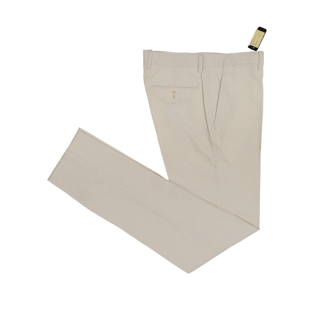 625$ RUBINACCI NAPOLI "Luca" Ivory Cotton Corduroy Trouser Pant Made in Napoli
