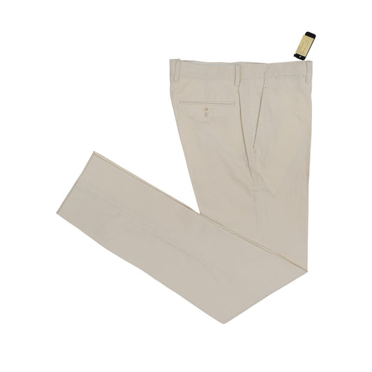 625$ RUBINACCI NAPOLI "Luca" Ivory Cotton Corduroy Trouser Pant Made in Napoli