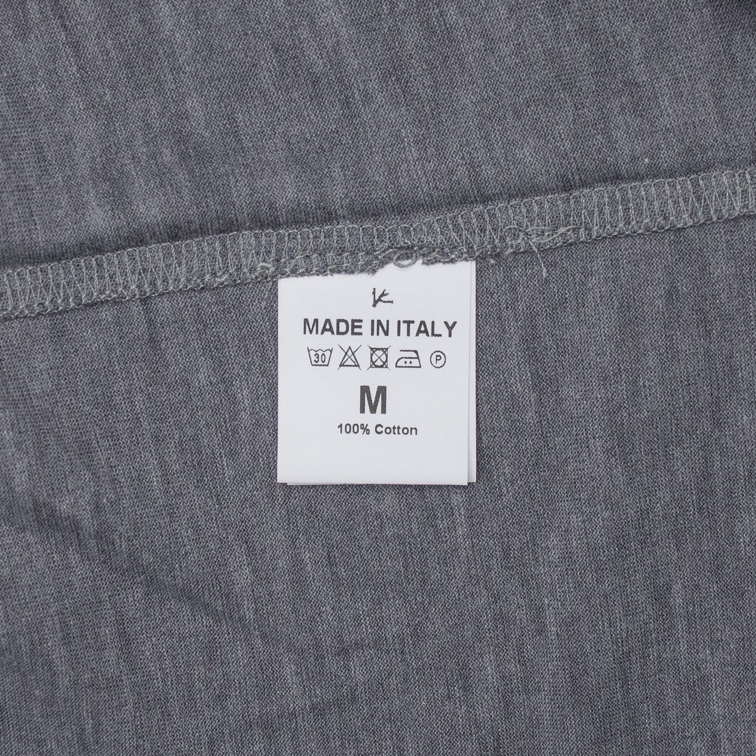 550$ ISAIA NAPOLI " Capri " Cotton Jersey Short Sleeve Handmade T-Shirt Gray M