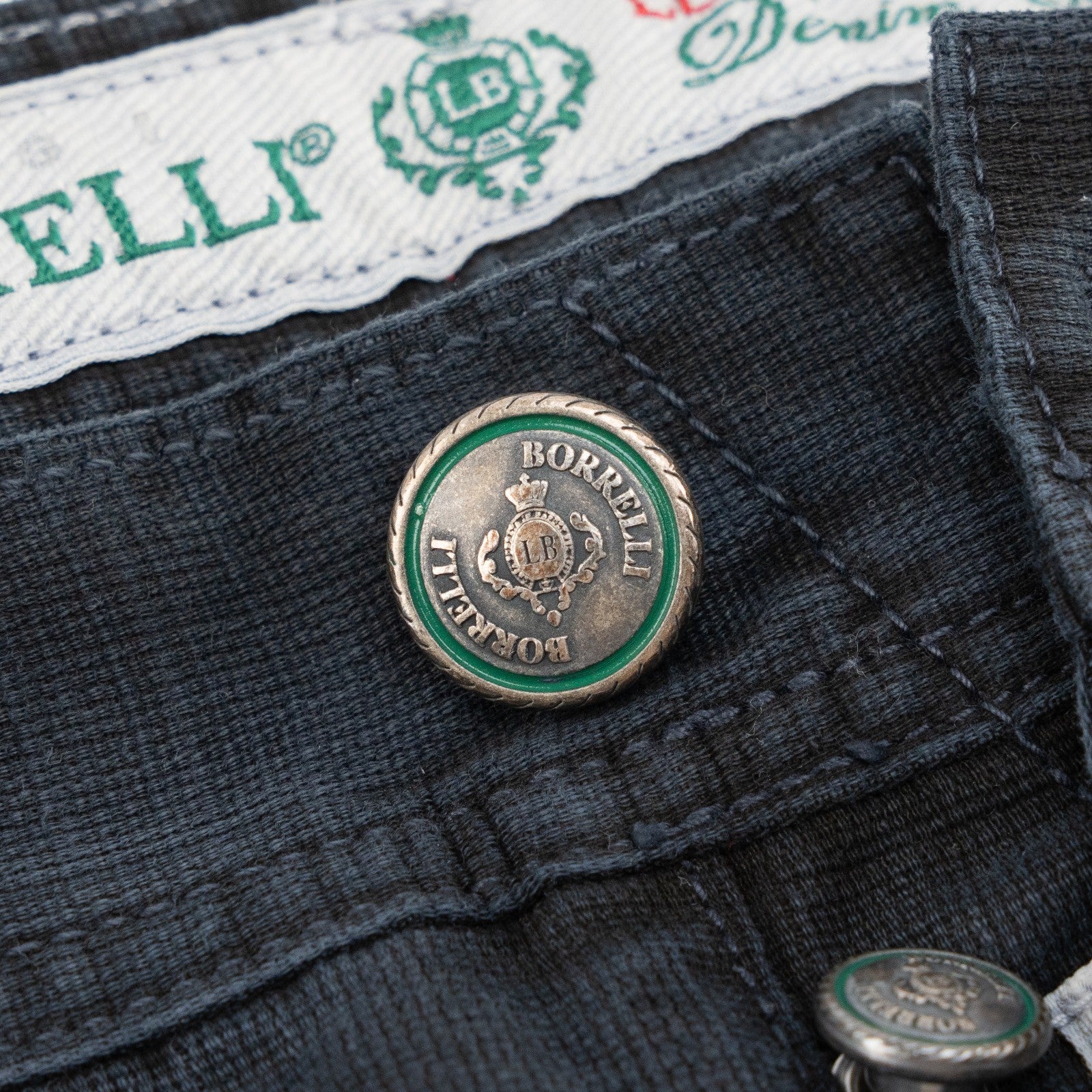 415$ LUIGI BORRELLI NAPOLI Dark Blue Denim 5 Pockets Jeans  36 US / 50 EU
